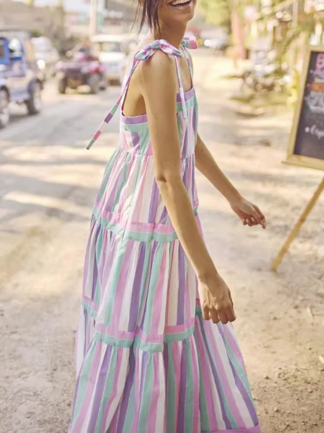 🌸 Square Neck Ruffle A-Line Summer Dress 🌸