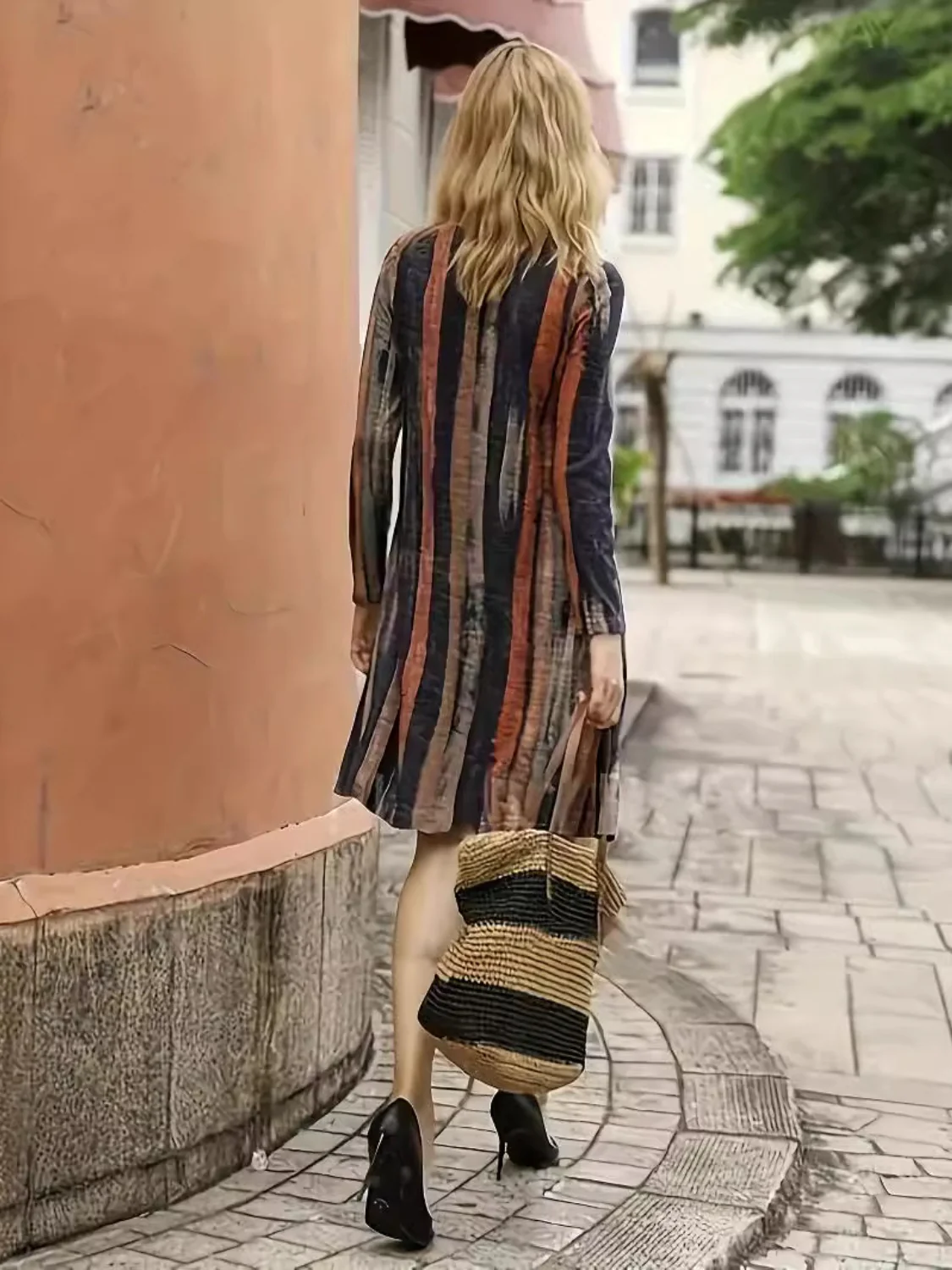 🌟 Bold Contrast Stripes Long Sleeve Mini Dress 🌟