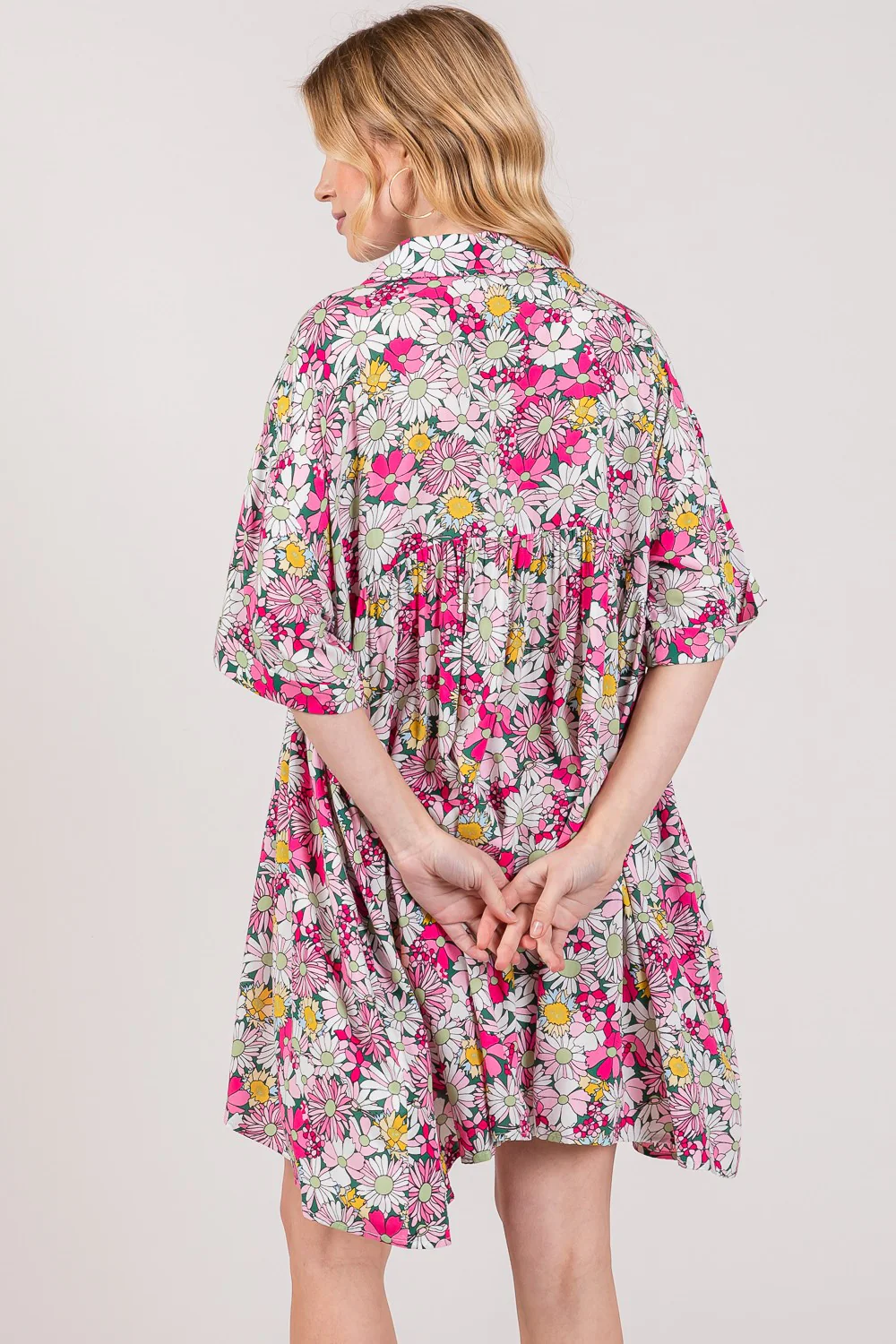 🌸 SAGE + FIG Floral Button Down Mini Shirt Dress 🌸