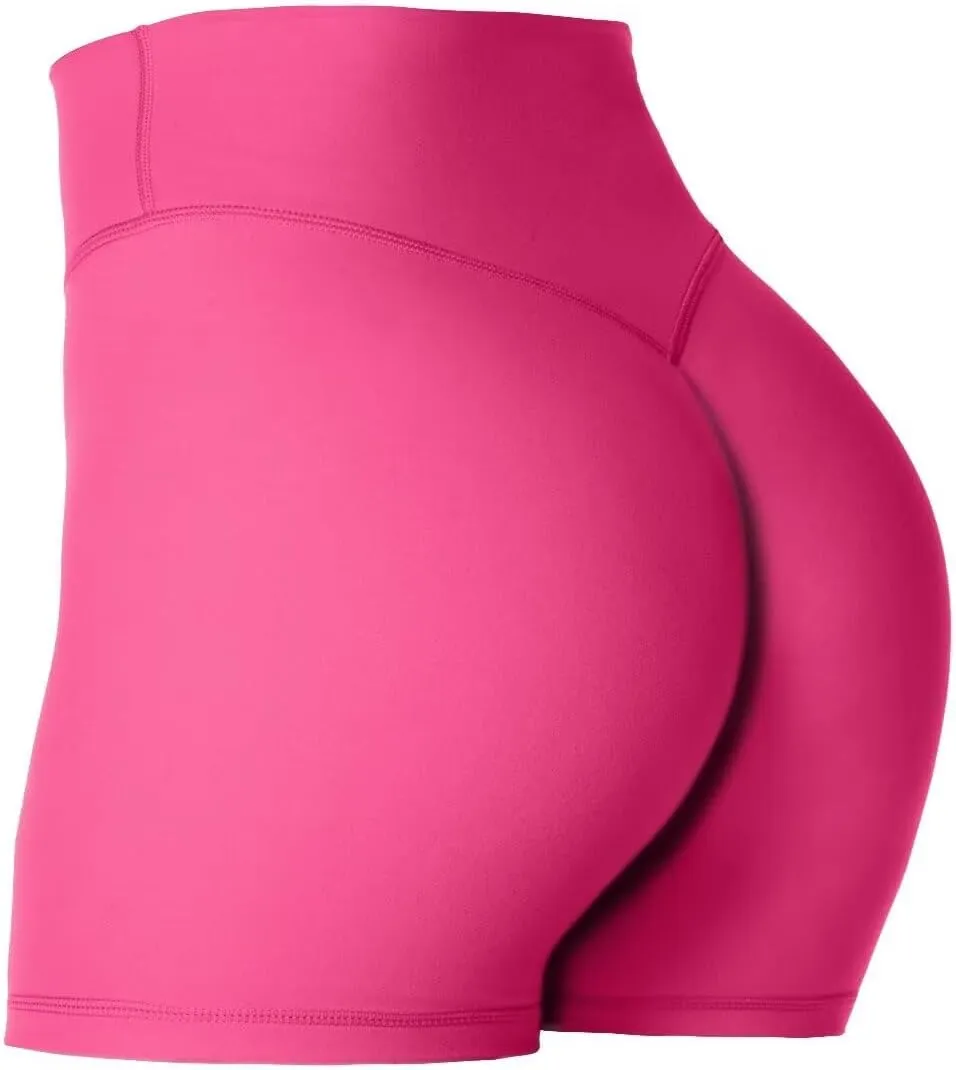 Women's Hidden Butt Scrunch Shorts, High Waisted Biker Shorts, Gym Workout Yoga Running Shorts with Tummy Control