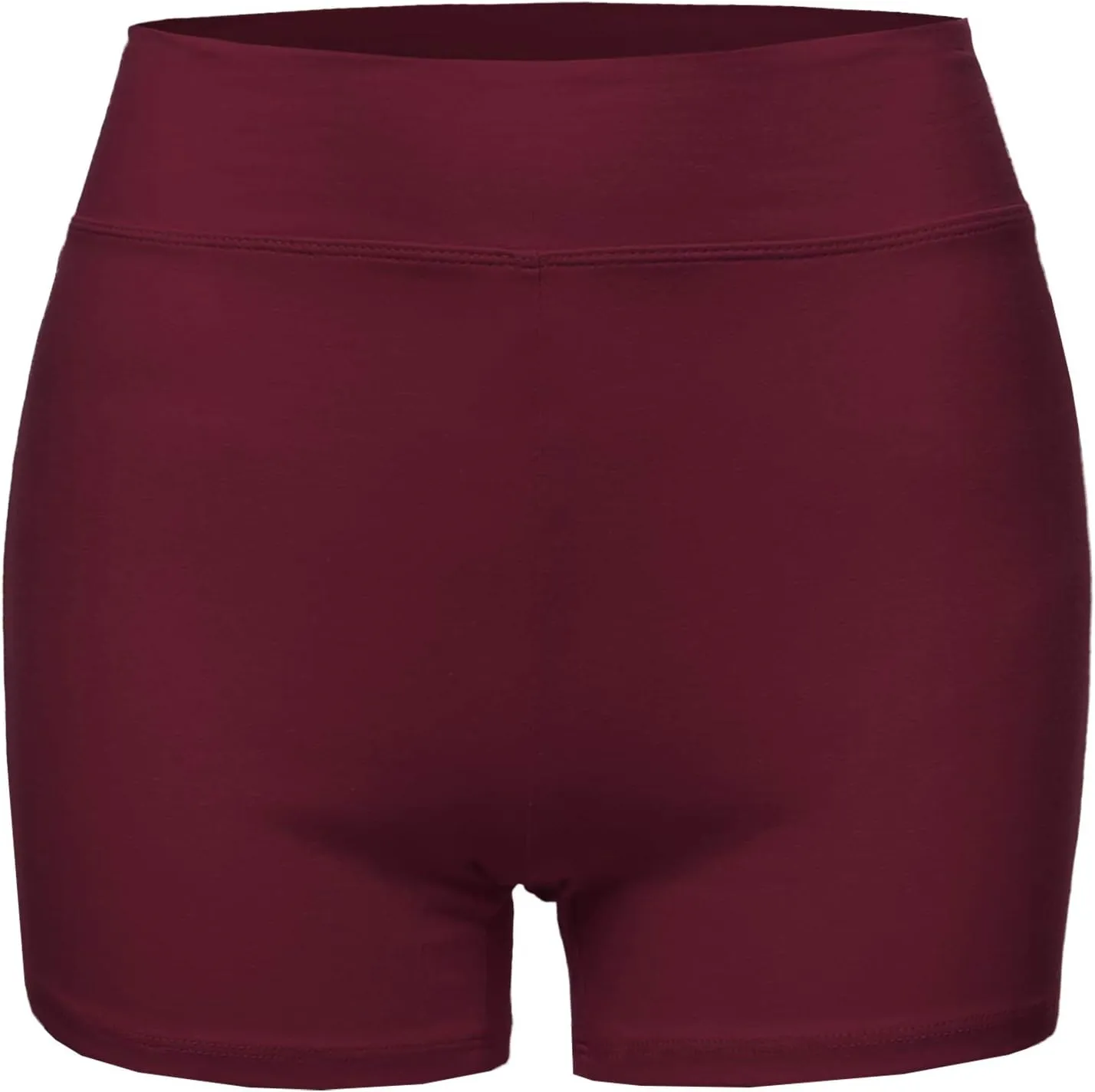 Women's Basic Solid Premium Cotton High Rise Bike Shorts