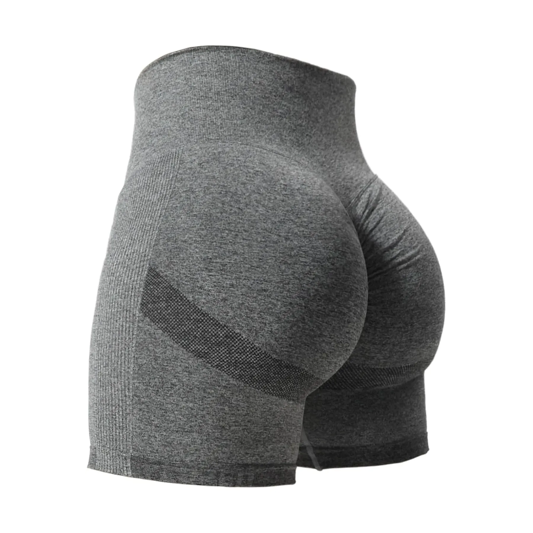 Women High Waist Workout Yoga Gym Smile Contour Seamless Cycling Shorts